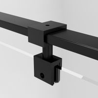 Душевое ограждение Niagara Nova NG-6832-34ВLACK (100х100х195) квадрат,черный матовый,двери распашные,стекло прозрачное,1 место NG-6832-34BLACK — фото 12, Квадратные душевые уголки