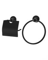 Orange Y01-888b Набор аксессуаров для ванной комнаты (6 предметов). Цвет чёрный — фото 1, Наборы аксессуаров для ванной комнаты