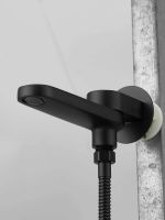 Душевая система скрытого монтажа с тропическим душем, лейкой, изливом BELZ, цвет черный, арт-B80713-7 — фото 8, Встраиваемые душевые комплекты