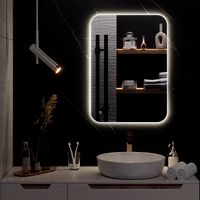 Зеркало с LED-подсветкой MILAN (50*70) /AQUA DE MARCO MIL50/70 — фото 2, Зеркала в ванную комнату