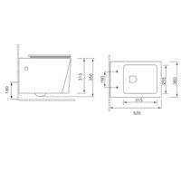 Унитаз подвесной Grossman Cristal GR-4481 (520х360х350) безободковый,белый с толстой крышкой,микролифт,1 место — фото 5, Подвесные унитазы