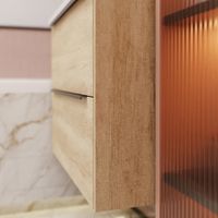 Тумба под раковину подвесная La Fenice Tesoro FNC-01-TES-DNN-100-2, натуральный — фото 5, Тумбы под раковину