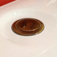 RICAMBI Кнопка двойная, механическая (для тросика), бронза 29647 — фото 1, Кнопки смыва