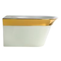 MONACO Биде подвесное, белая керамика, декор золото 32070 — фото 3, Биде подвесные