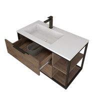 Товар: Тумба подвесная "ЛОФТ-90 см" с 2-я ящ. веллингтон/металл черный (ум.Модуль-90 крыло справа) арт-1090012 - фото 2 Тумба подвесная "ЛОФТ-90 см" с 2-я ящ. веллингтон/металл черный (ум.Модуль-90 крыло справа) арт-1090012 — фото 2, Тумбы под раковину