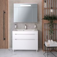 Тумба напольная OLIVIA 100 /2 ящ/ AQUA DE MARCO 2100COLI/F — фото 9, Тумбы под раковину