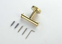 AQ4202BG ОБЕРОН крючок двойной, шлиф. золото — фото 2, Крючки для полотенец