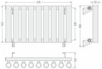 Отопительный радиатор Сунержа Кумир-0 300х610 9 секций Матовый чёрный арт-31-0340-3009 — фото 4, Радиаторы отопления