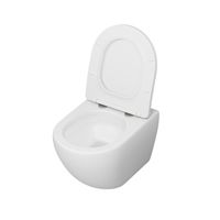 Унитаз подвесной Grossman GR-4457MSQ (520х360х320) безободковый,смыв торнадо,белый матовый с тонкой крышкой,микролифт,1 место — фото 2, Подвесные унитазы