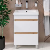 Тумба напольная SYDNEY 60 /2ящ/ AQUA DE MARCO 2060WCSYD/1 — фото 2, Тумбы под раковину