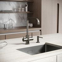 Смеситель для кухни SANCOS Vela с возможностью подключения фильтра для воды, цвет вороненая сталь, арт. арт-SC4013GG — фото 2, Смесители для кухни