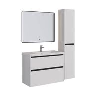 Зеркало Lemark MIOBLACK 100х80 см с интерьерной подсветкой, с подогревом арт-LM100ZM-black — фото 4, Зеркала в ванную комнату