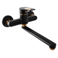 CO301.5/23CMATZ COLORADO - смеситель кухонный настенный, ЦВЕТ ЧЕРНЫЙ МАТОВЫЙ/ЗОЛОТО — фото 1, Смесители для кухни