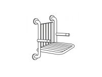 Сиденье HATRIA AUTONOMY Y0DW01 подвесное откидное со спинкой и подлокотниками цвет белый — фото 1, Комплектующие