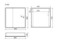 Товар: Зеркальный шкаф для ванной комнаты SANCOS Diva 800х149х800, с подсветкой, арт. арт-DIV800 - фото 10 Зеркальный шкаф для ванной комнаты SANCOS Diva 800х149х800, с подсветкой, арт. арт-DIV800 — фото 10, Зеркальные шкафы в ванную