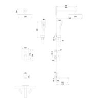 Душевая система скрытого монтажа Grossman Style черный матовый,1 место арт-501.K35.05.210 — фото 8, Встраиваемые душевые комплекты