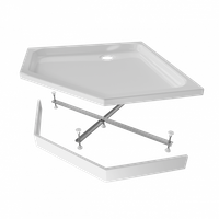 ПД29 Поддон низкий пятиугольный 100х100 в комплекте арт-Щ0000056825 — фото 4, Акриловые душевые поддоны