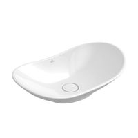 Раковина, Villeroy&Boch, My Nature, ширина, мм-810, глубина, мм-410, высота, мм-160, тип установки-накладной, отверстия для смесителя-отсутствуют, декор-без декора, материал-санфарфор, грязеотталкивающее покрытие-CeramicPlus, крепёж-есть, цвет-альпийский белый арт-411080R1 — фото 1, Раковины накладные