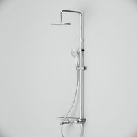 F0790700 Gem, душ.система: см-ль-полка д/ванны/душа, душ.штанга, верхн. душ 220мм, ручн.душ, хром