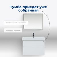 Товар: Тумба с раковиной Aquanet Nova Lite 85 2 ящ. (SLIM SYNERGY) цв.бел. глянец 00274179 - фото 11 Тумба с раковиной Aquanet Nova Lite 85 2 ящ. (SLIM SYNERGY) цв.бел. глянец 00274179 — фото 11, Тумбы с раковиной
