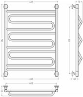 Товар: Полотенцесушитель водяной Сунержа Элегия+ 800х600 Матовый белый арт-30-0205-8060 - фото 2 Полотенцесушитель водяной Сунержа Элегия+ 800х600 Матовый белый арт-30-0205-8060 — фото 2, Водяные полотенцесушители