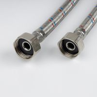 Гибкая подводка IDDIS Optima Home F1/2xF1/2, SS304, латунь, 0,5 м арт-926ABS05ZP — фото 2, Комплектующие для туалета