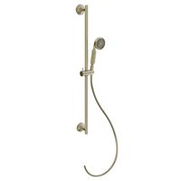 Душевой гарнитур, Gessi, VENTI20, размер штанги, мм-800, размер шланга, мм-1500, размер душевого диска, мм-78, форма лейки-круглая, цвет-латунь брашированная PVD(Brushed Brass PVD) арт-65143.727 — фото 2, Душевые гарнитуры на штанге