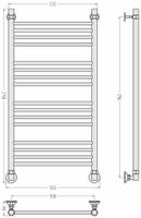 Полотенцесушитель водяной Стилье Аксиома-10 1000х500 Без покрытия арт-00661-1050 — фото 4, Водяные полотенцесушители