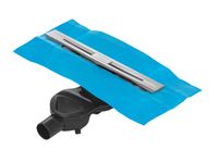 Желоб BERGES водосток SIMPEL 400, матовый хром, S-сифон D50 H60 боковой арт-090110 — фото 14, Душевые лотки