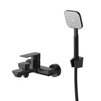 Смеситель для ванны Milardo Maze чёрный матовый (MAZBL00M02) — фото 1, Смеситель для ванны