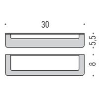 Полотенцедержатель COLOMBO DESIGN OVER B7009 широкий цвет нержавеющая сталь — фото 2, Полотенцедержатели