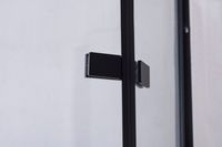 Душевое ограждение Niagara Nova NG-6813-08ВLACK (90х90х195) квадрат,черный,двери распашные,стекло прозрачное,1 место 681308111BLACK — фото 5, Квадратные душевые уголки