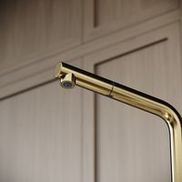 Смеситель для кухни SANCOS Spin с поворотным и вытяжным изливом, c краном для фильтрованной воды, цвет брашированное золото, арт. арт-SC4015BG — фото 5, Смесители для кухни