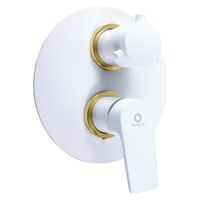 Смеситель Colorado для душа скрытый монтаж, цвет белый глянцевый/золото, CO186KBZ — фото 1, Смеситель для душа