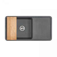 Мойка для кухни Беллис 97 970x510x250 мм, прямоуг., графит 1A725132BS210 — фото 4, Кухонные мойки