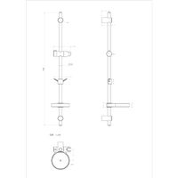 Товар: Душевая стойка 75 см с круглой мыльницей, хром, блистер LM8105C - фото 1 Душевая стойка 75 см с круглой мыльницей, хром, блистер LM8105C — фото 1, Штанги для душа