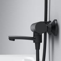 F85A50022 X-Joy, смеситель д/ванны/душа с термостатом, черный, шт — фото 1, Смеситель для ванны