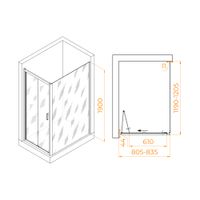 Душевой уголок RGW PA-142B (PA-21B+Z-050-5B) 800x1200 060814282-14 — фото 6, Душевые уголки