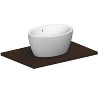 Раковина Scarabeo MATTY накладная с переливом без отверстий цвет белый арт-8056 — фото 1, Раковины накладные