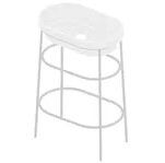 Консоль Artceram Fuori Scala металлическая для овальной раковины цвет белый матовый арт-ACA055 05 — фото 2, Консоли для раковины