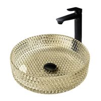 Раковина накладная стеклянная ABBER Glas AK2301GG золото — фото 1, Раковины накладные