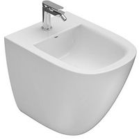 Биде GLOBO STOCKHOLM Напольное приставное с одним отверстием цвет белый LA010BI — фото 1, Биде напольные