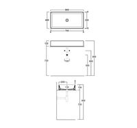 Раковина SIMAS AGILE накладная без отверстий эмалированная с 4 сторон цвет черный матовый арт-AG80.NM — фото 2, Раковины накладные