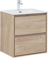 Товар: Тумба с раковиной Aquanet Милан 60 цв. дуб светлый 00340167 - фото 1 Тумба с раковиной Aquanet Милан 60 цв. дуб светлый 00340167 — фото 1, Тумбы с раковиной