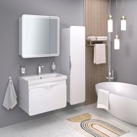 Шкаф-пенал подвесной SKANDI 40 /белый/правый/ AQUA DE MARCO 3040WCSCA — фото 8, Шкафы для ванной