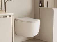 Унитаз ABBER Bequem подвесной белый матовый, безободковый, смыв торнадо арт-AC1104TMW — фото 3, Подвесные унитазы