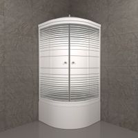 ДК Полосы 90*90 Б (9 мест+сифон D50) арт-Щ0000061836 — фото 2, Душевые кабины