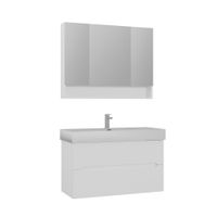 Тумба с раковиной ORKA Malta 100 подвесная, белый матовый 5001477 — фото 1, Тумбы с раковиной