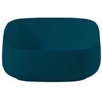 Раковина Artceram Cognac Quadro накладная без отверстий цвет Green petrolio COL007 42 00 — фото 1, Раковины накладные