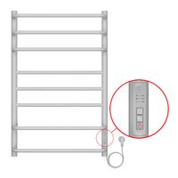 Полотенцесушитель электрический AZARIO MILAN 500/800 8 секций, диммер справа, белый арт-AZ90858W — фото 3, Электрические полотенцесушители
